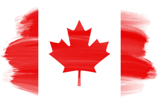 Canada Flag Brushstroke  
