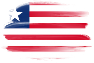 Liberia Flag Brushstroke  